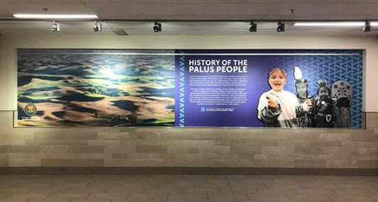 “History of the Palus People” art display at Tri-Cities Airport