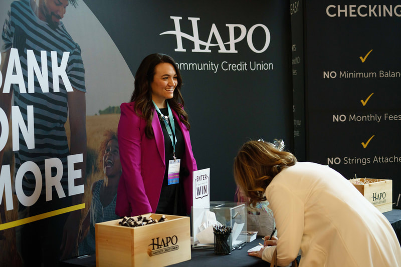HAPO Community Credit Union booth at TC Women in Business Conference