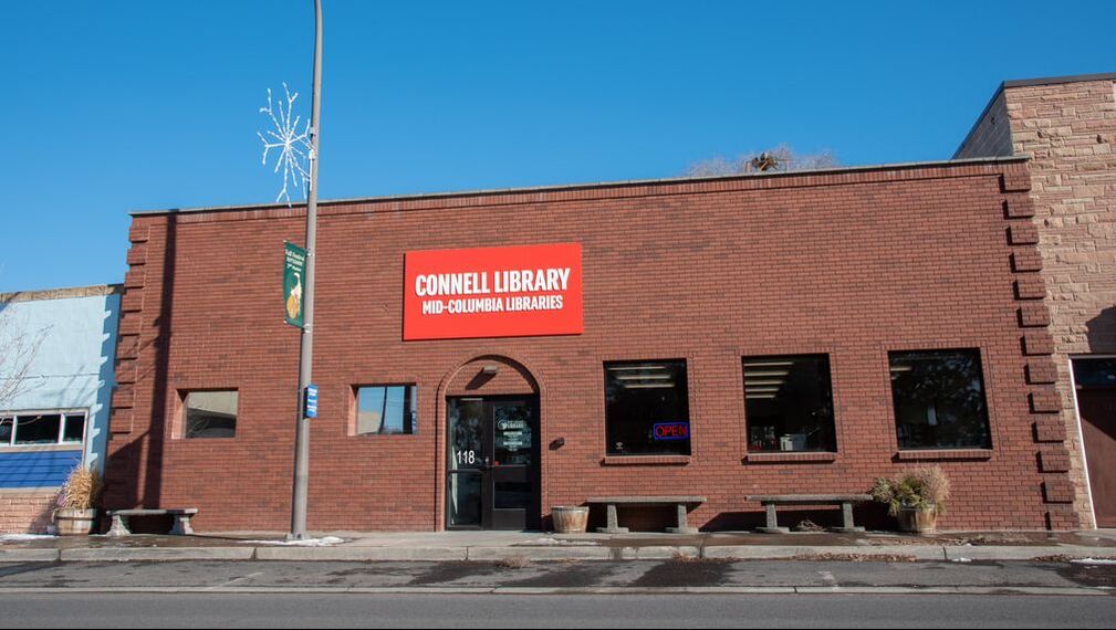Connell Library front door