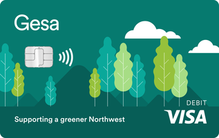 Forevergreen affinity Gesa Visa card render
