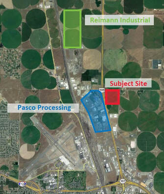 Port of Pasco map of acreage for industrial site